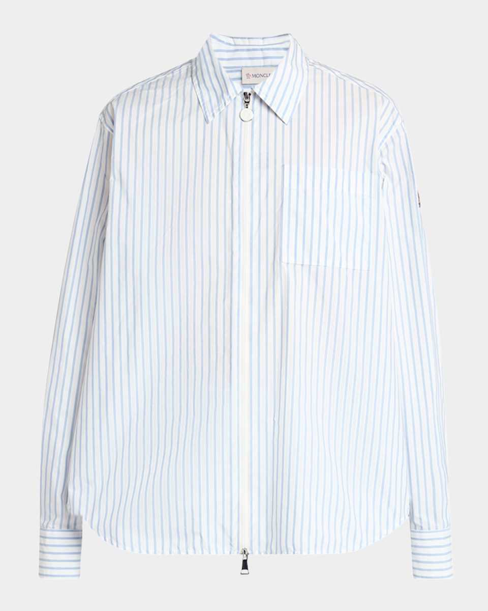 Stripe Long-Sleeve Zip Shirt